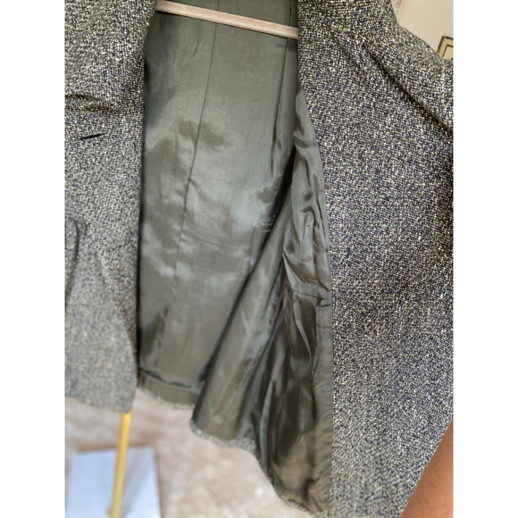 Eccoci Double Breasted Tweed Coat Wool Silk Angora 4 Classic Preppy Parisian Y2K - Picture 10 of 10